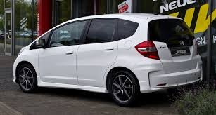 most reliable cars in the Uk Honda Jazz showroom car parked outside showroom